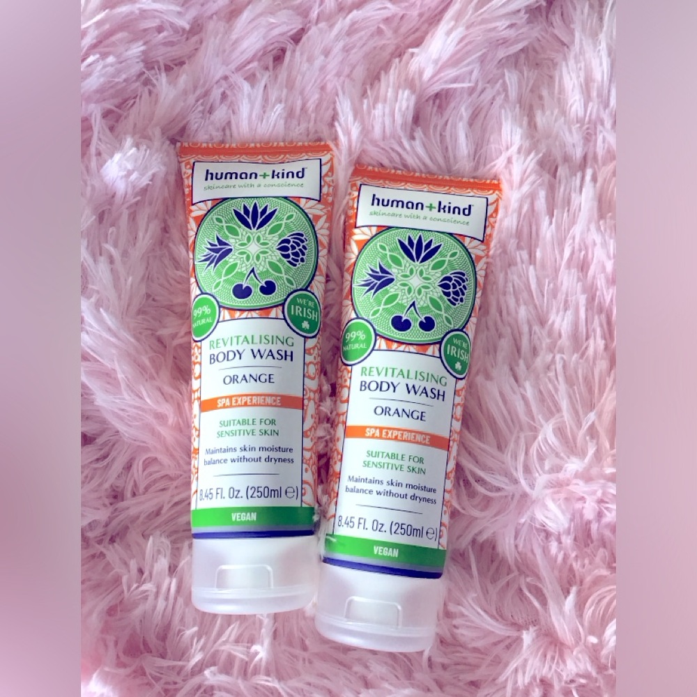 NEW Lot 2 x Humankind Revitalising Body Wash Orange Vegan Natural from Ireland